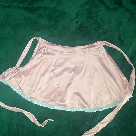 SOLD - New Dolls Kill Strawberry Shortcake Pink Satin Skirt Large - Picture 3 of 8